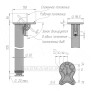 Опора для стола складная, D50, H710+20 мм, черный, 4шт.