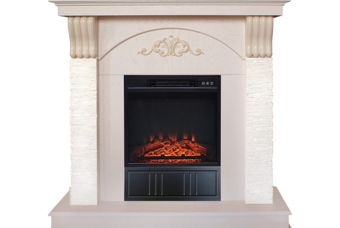 RealFlame Corfino WT с Junior 18 + подиум