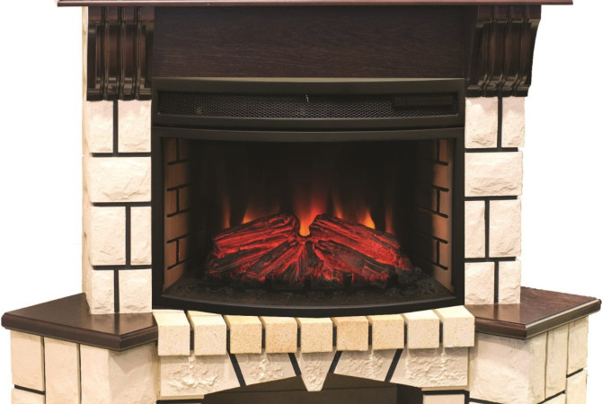 RealFlame Stone New Corner 25 AO с FireField 25 SIR