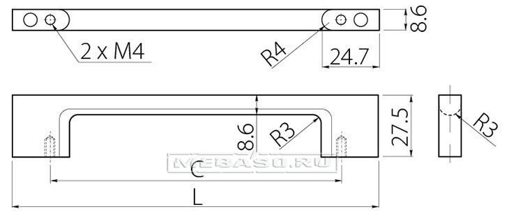 Ручка UZ 819-128, черный матовый
