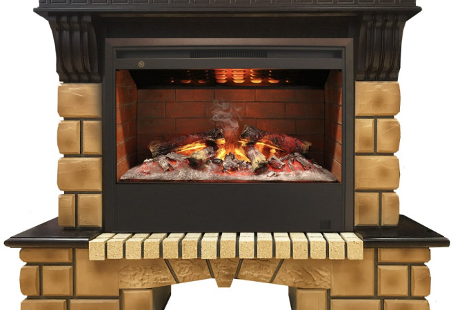 RealFlame Stone Brick 26 AO с Helios 26 3D